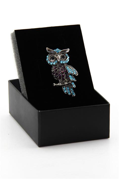 Zaim Aksesuar Gümüş Rengi Baykuş Broş 314