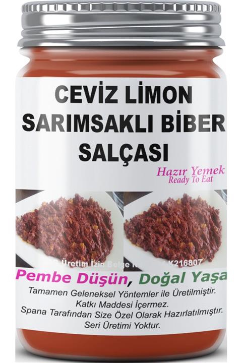 SPANA Ceviz Limon Sarımsaklı Biber Salçası Ev Yapımı Katkısız 330 gr