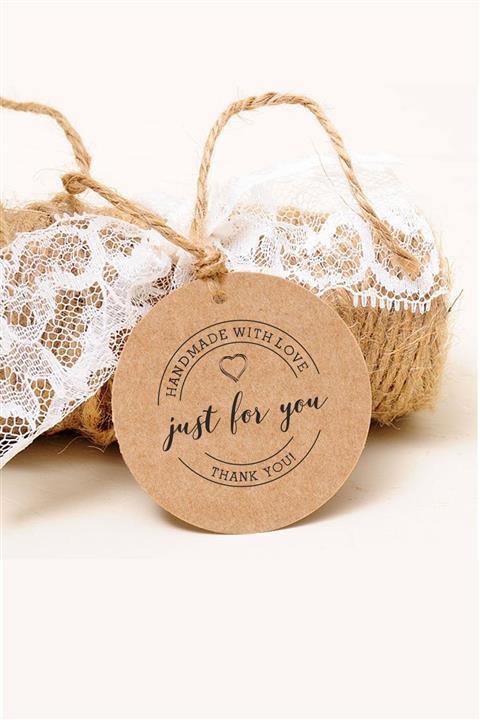 Dekorden Kraft Etiket, 100 Adet Just For You Etiket
