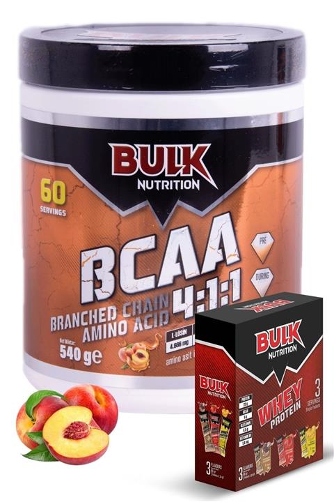 Bulk Nutrition Bcaa 60 Servis Şeftali Aromalı - Hediye Whey Protein Tozu