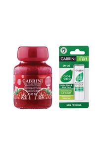 Gabrini Cam Şişe Aseton Strawberry Lıp Care Aloe Vera 20spf Makyaj Seti