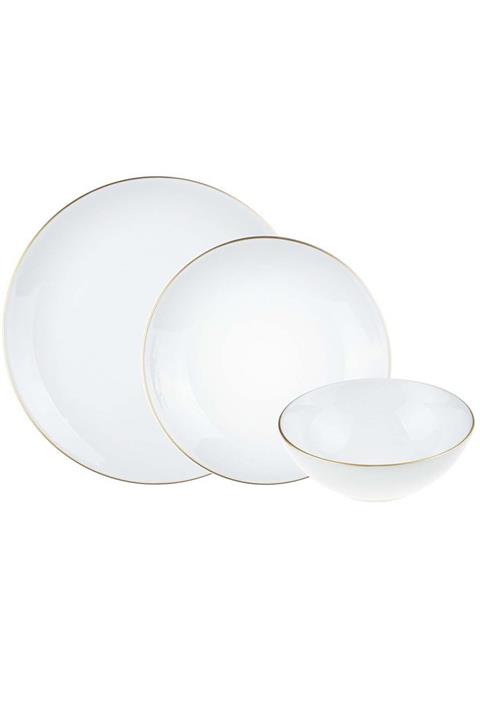 Bambum Diva 12 Prç Porselen Yemek Takımı Yaldızlı