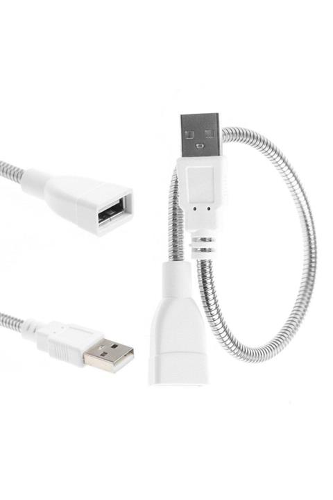 Profisher Usb Erkek Dişi Uzatma Kablosu Esnek Metal Spiral Bükülür Stand