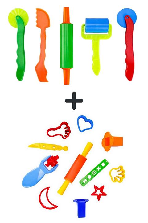 FİYPER Oyun Hamuru Kalıpları Ve Merdane Seti