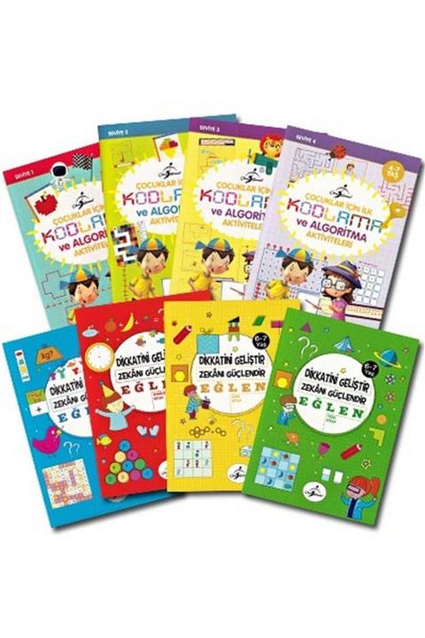 Çocuk Gezegeni Dikkat Geliştirme Ve Ilk Kodlama Seti - 8 Kitap