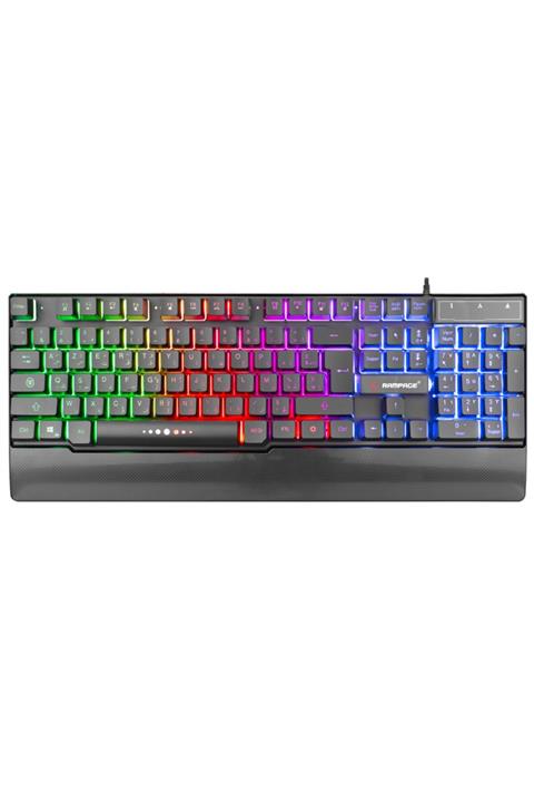Rampage Kb-r66 Bubble Usb Gökkuşağı Aydınlatmalı French Arabic Layout Multimedia Gaming Klavye