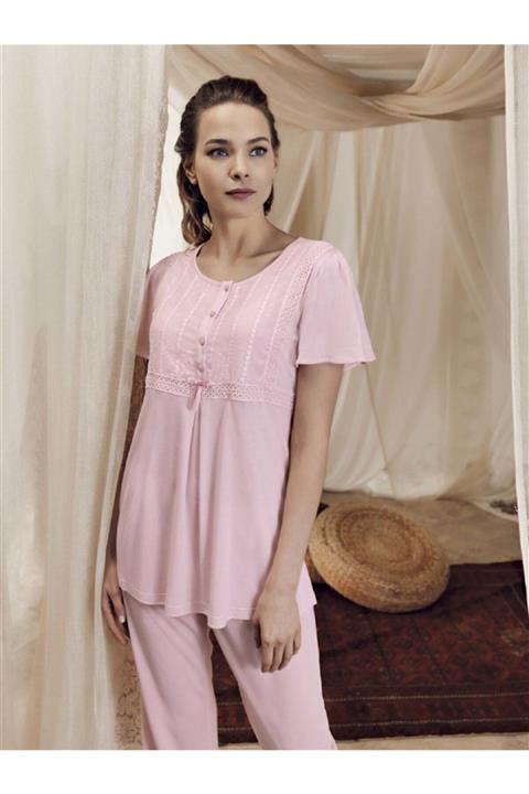 Artış Kadın Pembe Lohusa Pijama Takım 3'lüArt.8305