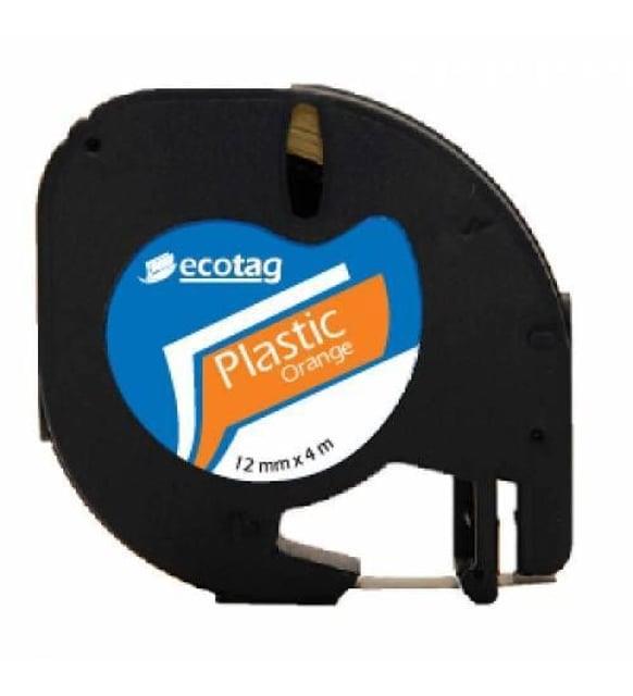 ECOTAGPLUS Dymo Letratag Muadili Thermal Plastik Şerit Etiket Beyaz 10'lu