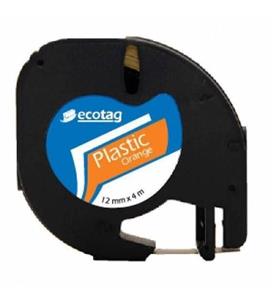 ECOTAGPLUS Dymo Letratag Muadili Thermal Plastik Şerit Etiket Beyaz 10'lu