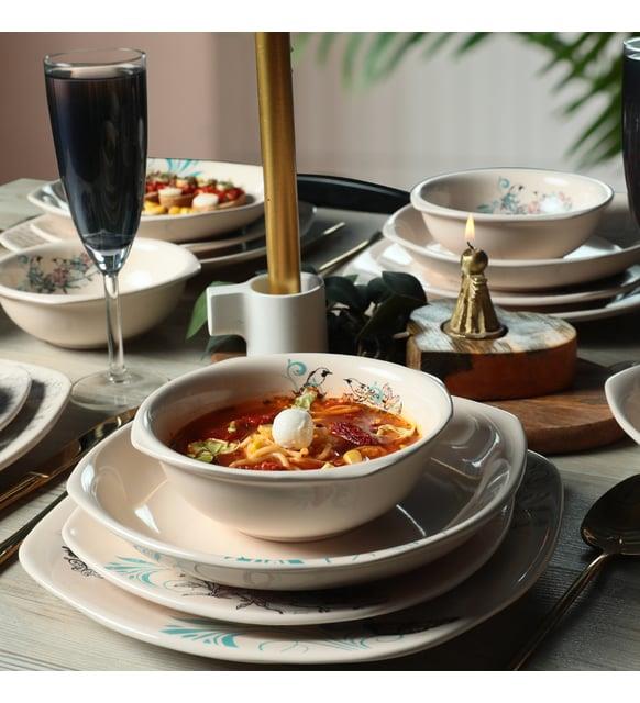 Keramika Retro Yemek Takımı 24 Parça 6 Kişilik