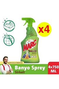 Marc Sirkeli Banyo Temizleyici Sprey 4x750 ml