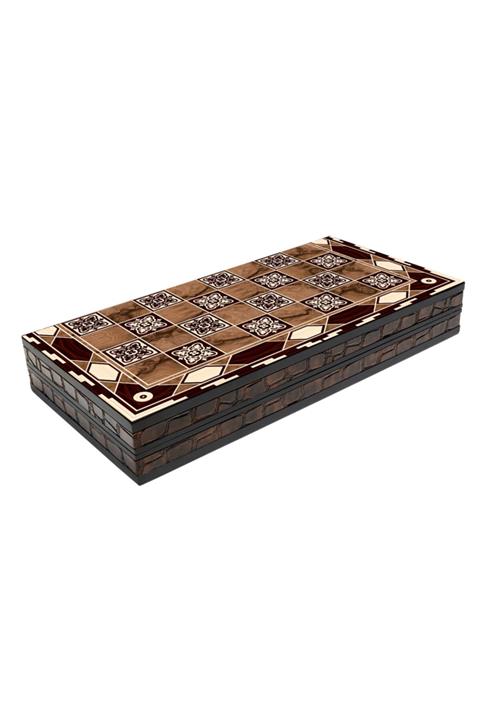 Pysco Elegance Motif Kaplama Tasarım El Işi Tavla Takımı