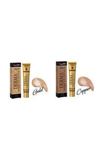 New Well Derma Yoğun Kapatıcı Fondöten 01 Gold+Copper 558956116313