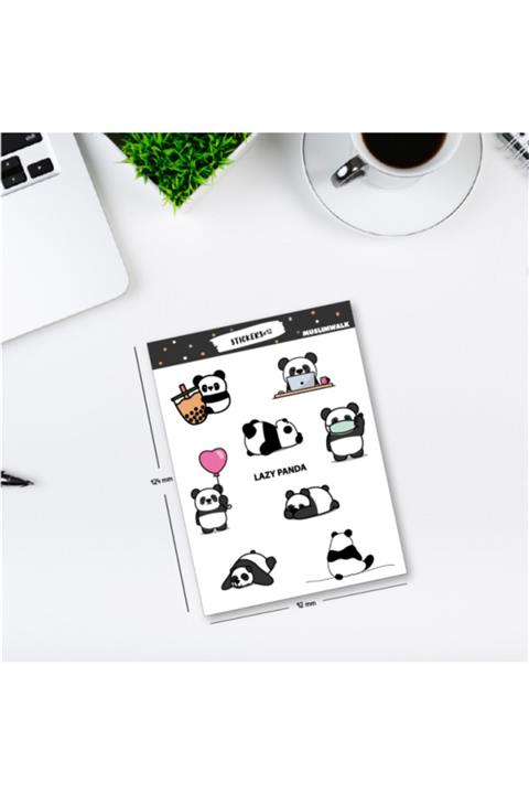 MuslimWalk Lazy Panda Sticker Seti #12