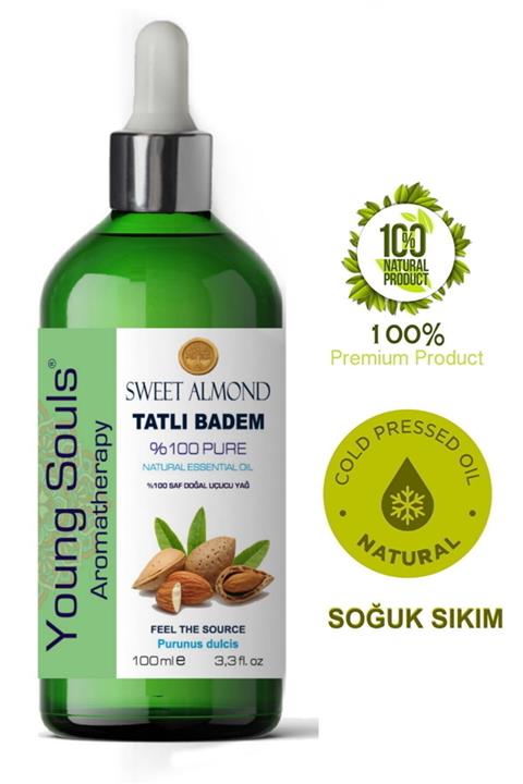 YOUNG SOULS Aromaterapi Tatlı Badem (bitkisel Sabit) Yağ % 100 Natural 100 ml