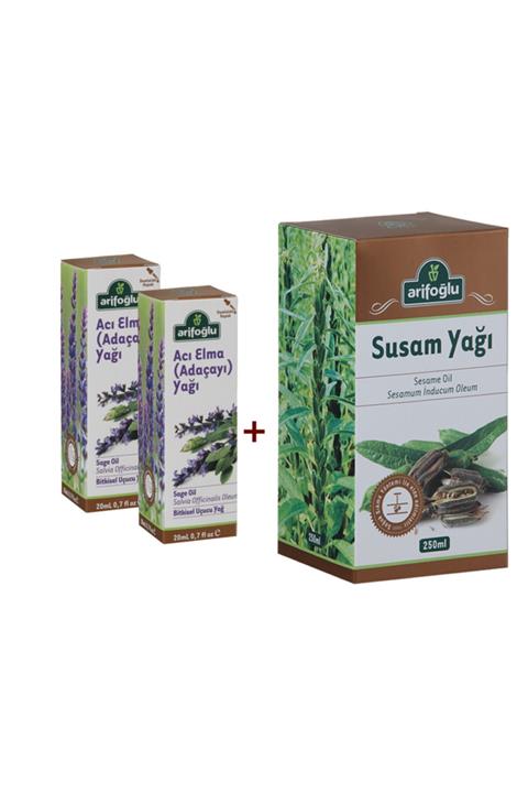 Arifoğlu Acı Elma Yagi 20+20 Ml (ada Çayı ) + Susam Yağı 250 Ml