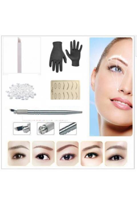XLINETATTOO Xlm-129 Kalıcı Makyaj Mıcrobladıng Full Set