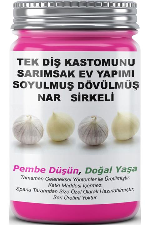 SPANA Tek Diş Kastomunu Sarımsak Soyulmuş Dövülmüş Nar Sirkeli Ev Yapımı Katkısız 330gr