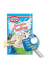 Dr. Oetker Bardakta Puding Çikolata Parçalı-Vanilin 34 gr