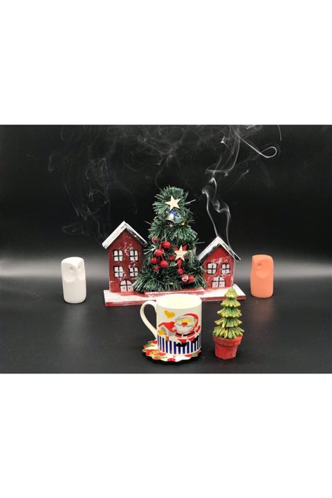 KENTBAZAAR Işıklı Yılbaşı Çamı Masa Süsü Ve Kupa Seti