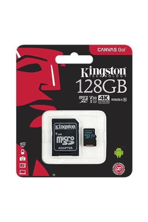Kingston 128gb Microsdxc Canvas Go 90r/45w U3 Uhs
