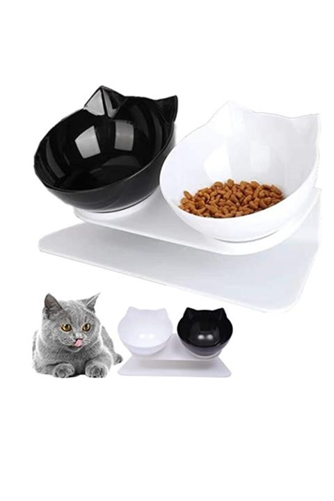 MUCA Kedi Kafalı Ikili Mama Kabı (SB)