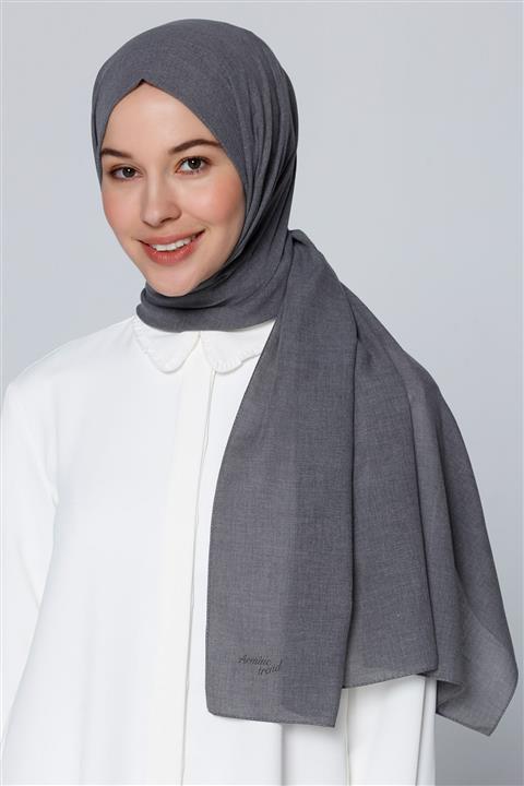 Armine Adalia Pamuklu Gri Şal