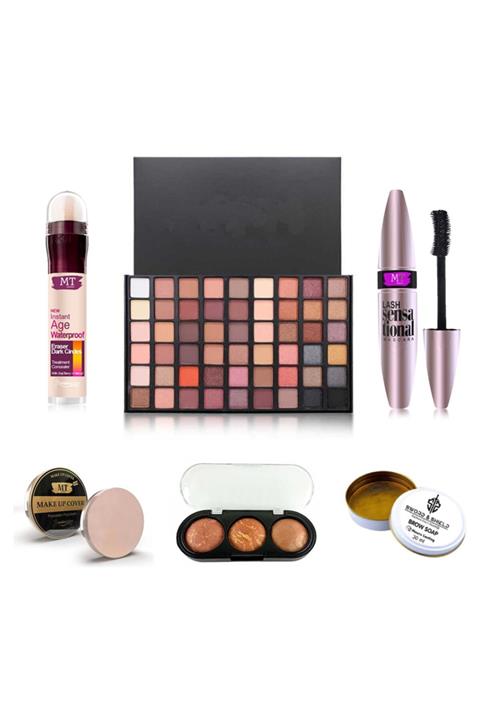 Sword & Shield Kaş Sabunu +54 Renkli Göz Farı Paleti +3'lü Allık + Porselen Fondöten + Sensational Rimel + Kapatıcı