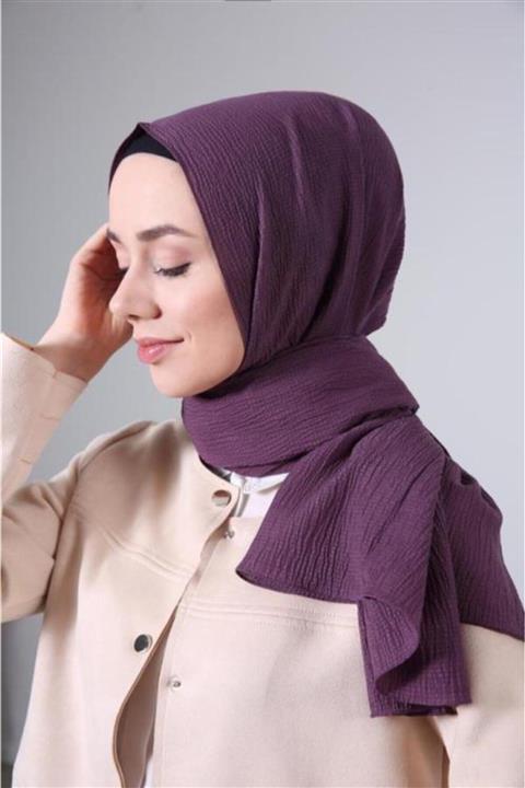 Levidor Naturel Kadın Mor Jazz Şal