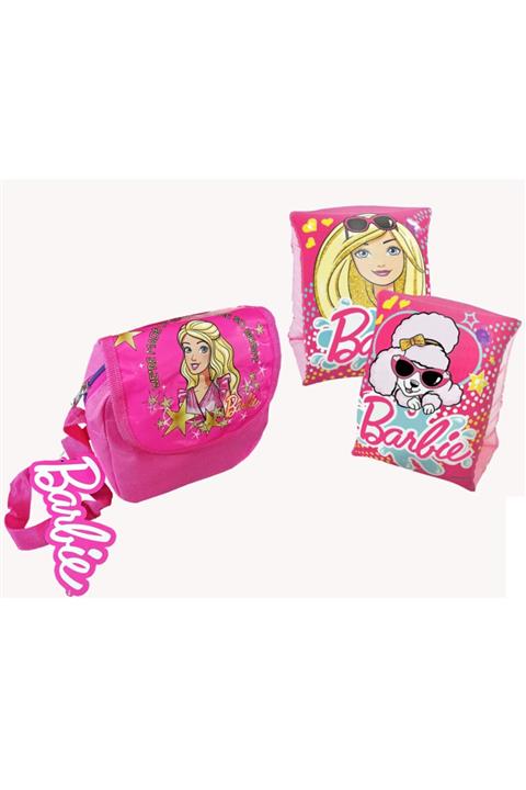 Barbie Lisanslı Çantalı Şişme Deniz Ve Havuz Yüzme Kolluğu