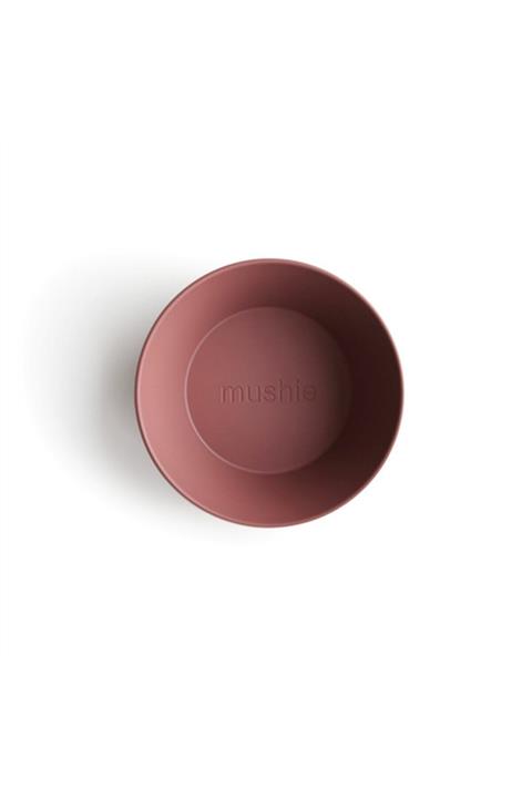 Mushie Dinner Bowl Single Round Woodchuck - Yuvarlak Kase Tekli Koyu Kahverengi