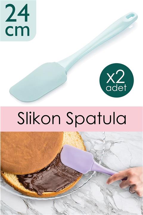 BYSHOME 2'li Slikon Spatula (24cm) Mint