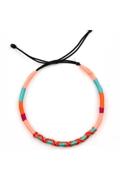 Bidüğüm Unisex Çok Renkli Örgü Halhal