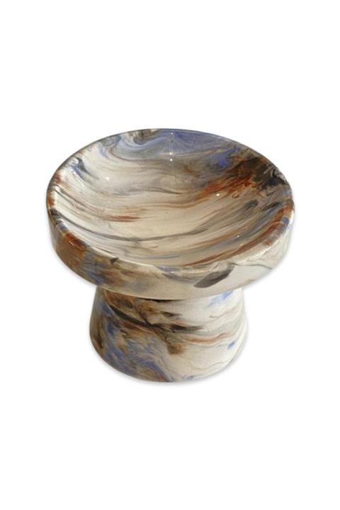 stilinbu Seramik Kedi Ve Köpek Mama Su Kabı (mavi-kahve-beyaz)