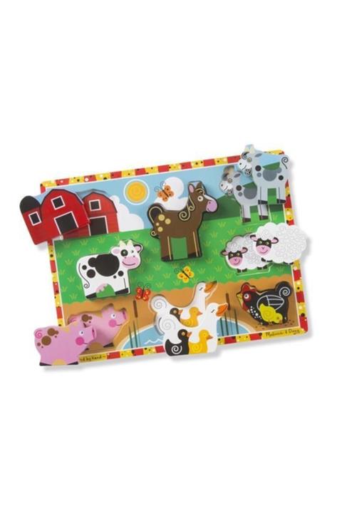 Melissa & Doug Melissa&doug Ahşap Tombul Puzzle - Çiftlik Yapboz