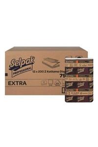 Selpak Extra Z Katlama Katlı Kat Dispenser Havlu 2400 Adet (12 Paket)