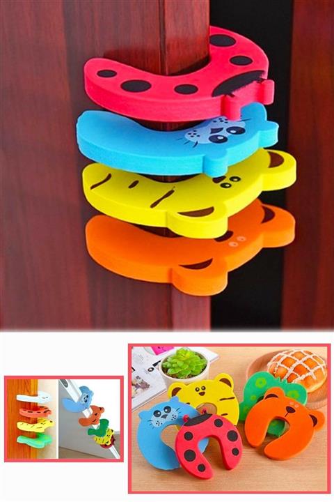ModernAVM Sevimli Çocuk Koruyucu Kapı Stoperi 4 Lü Set