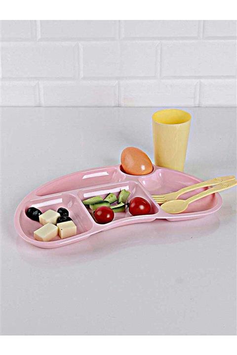 BUBBLE SHOP 5 Bölmeli Bebek Ve Çocuk Mama Tabağı Seti-mama Tabağı-kaşık-çatal-bardak Takımı-çocuk Tabldot