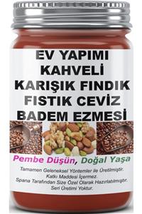 SPANA Kahveli Karışık Fındık Fıstık Ceviz Badem Ezmesi 330 gr