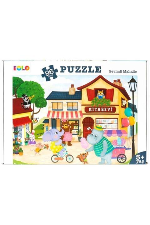 eolo yayınları Sevimli Mahalle / 96 Parça Puzzle