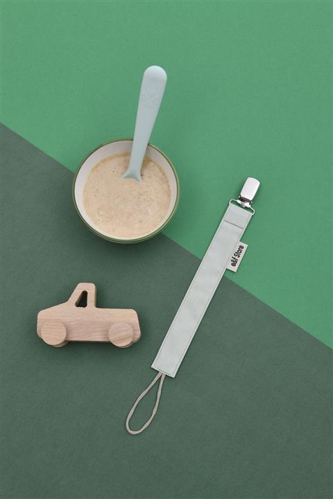 e&f Store Mint Yeşili Emzik Askısı - Sertifikalı Kumaş Pamuk Bağcıklı Emzik Zinciri - Emzik Tutacağı