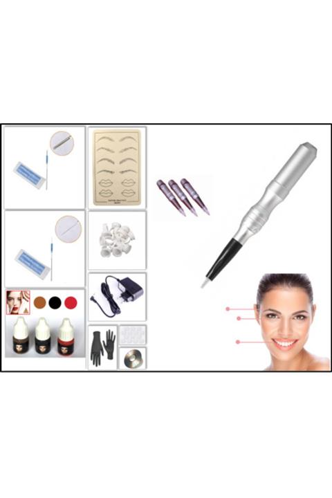 XLINETATTOO Xl-3003 Hız Ayarlı Kalem Tipi Kalıcı Makyaj Makinası Seti - 10 Parça