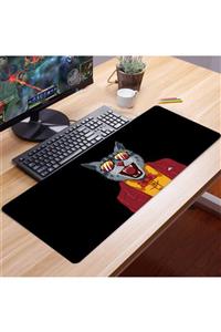 FİTGAME 70x30 Cm Xl Pskopat Kedi 3mm Kaymaz Kauçuk Taban Oyuncu Gaming Mouse Pad