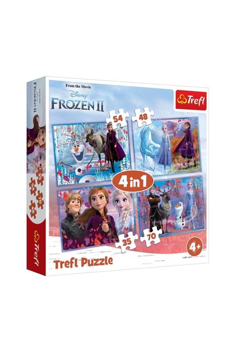 Trefl Elsa Frozen Iı Bilinmeyene Yolculuk Puzzle/yapboz (35+48+54+70 Parça)  4'lü