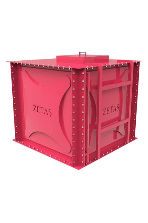 zetaş Sıvı Membran Kaplı Modüler Su Deposu Horoz Ibiği Rengi 1.250 Lt