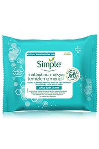 Simple Daily Skin Detox Matlaştırıcı Makyaj Temizleme Mendili 25 Adet