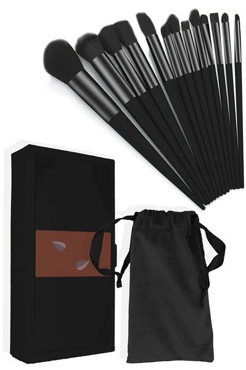 Fix Siyah 13'lü Makyaj Fırça Seti
