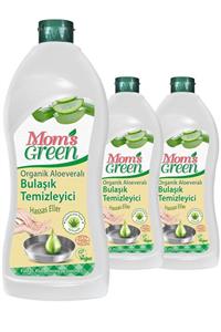 Mom's Green 3'lü Set Mom's Green Bitkisel Elde Bulaşık Deterjanı ALOE VERA - ECO 1 LT