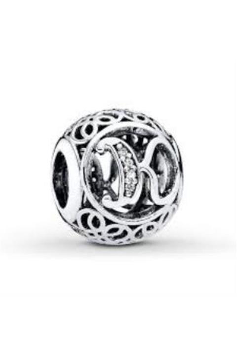 My Story K Harfi  Bilekliklerine Uyumlu Gümüş Charm