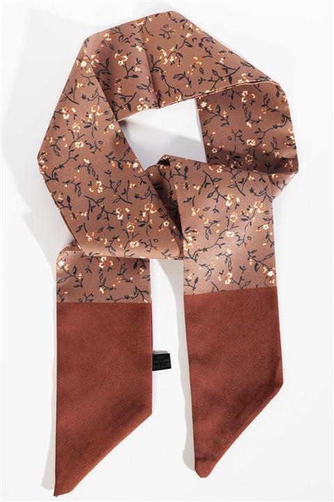 New Obsessions Kibar Çiçekli Twilly Ince Çok Amaçlı Fular